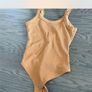 Ribbed Tan Bodysuit